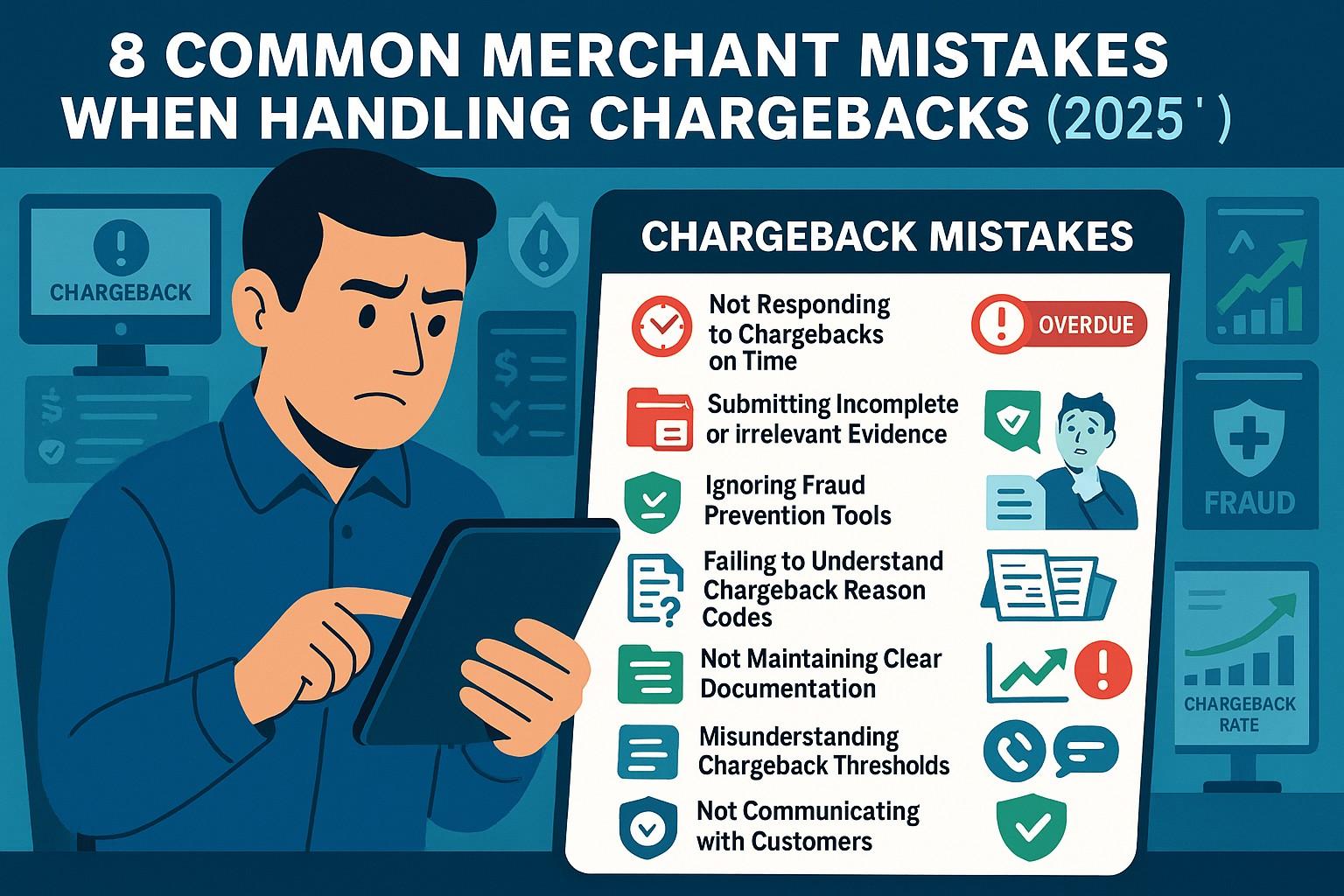 8 common merchant mistakes when handling chargebacks, 2025 chargeback management tips