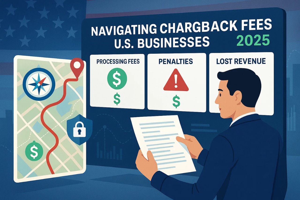 Chargeback fee warning icon for U.S. businesses