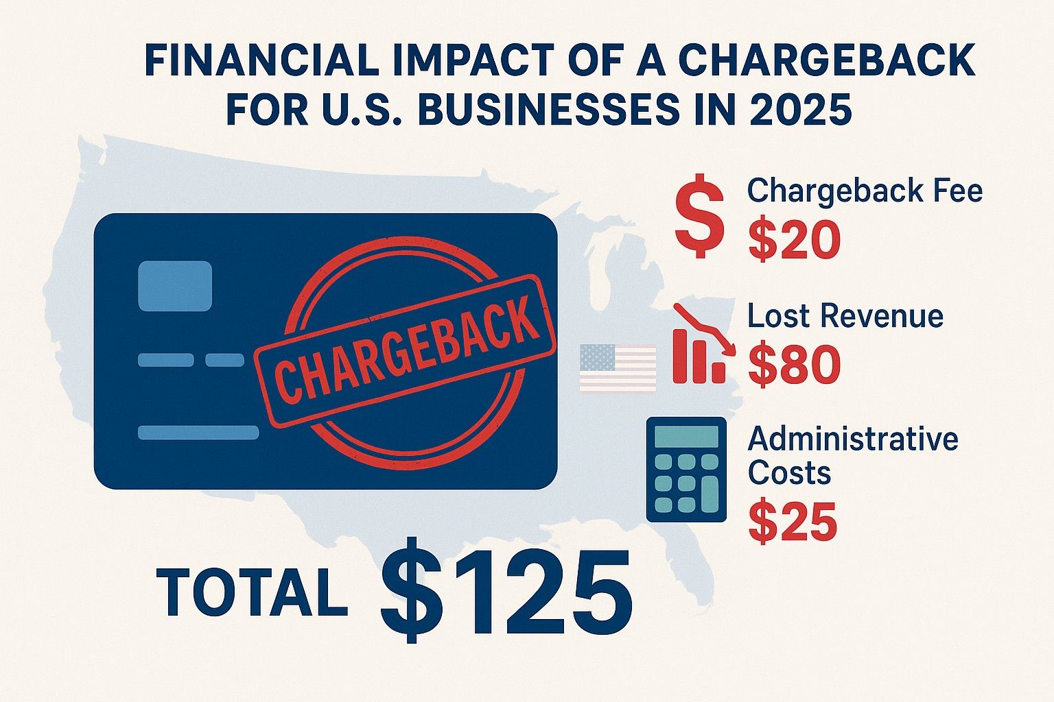 Cost breakdown of a single chargeback in 2025