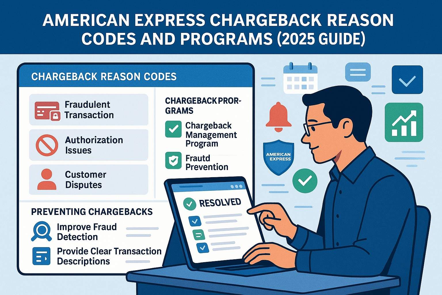 AMEX chargeback reason codes chart 2025